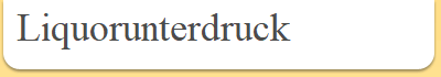 Liquorunterdruck